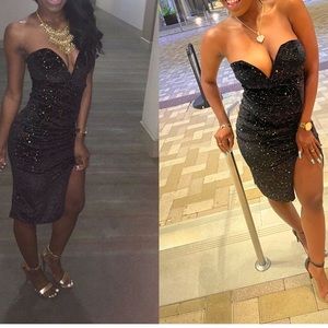 Black with sparkles of gold